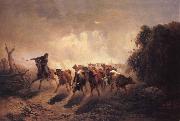 Union Drover with Cattle for the Army unknow artist